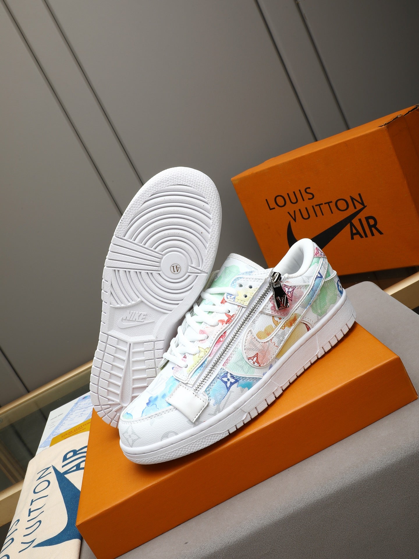 Monogram Zip Detail Sneakers